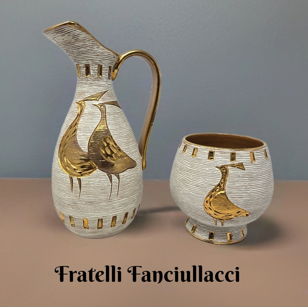Fratelli Fanciullacci Italian Pottery 2 Pieces